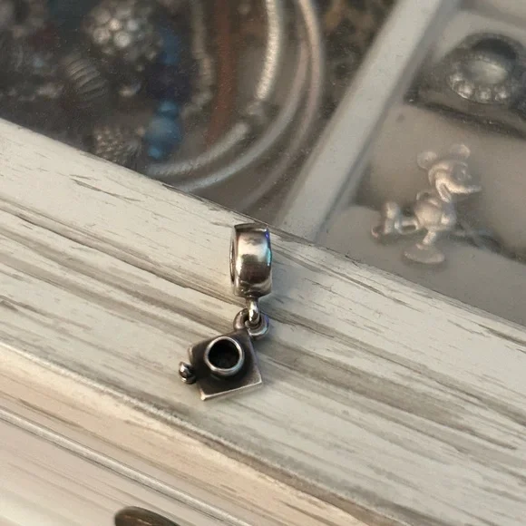 Authentic Retired Pandora Silver Graduation Hat Charm 790270 - Picture 3 of 5